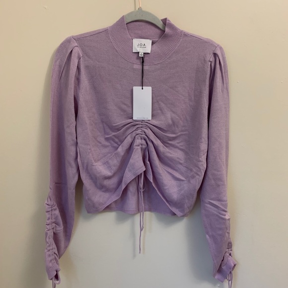 NWT JOA ruched crop top size m - Picture 2 of 5